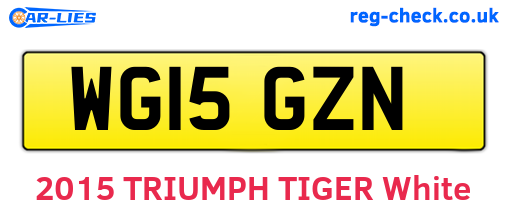 WG15GZN are the vehicle registration plates.