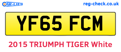 YF65FCM are the vehicle registration plates.