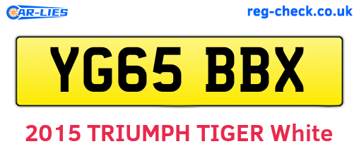 YG65BBX are the vehicle registration plates.