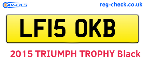 LF15OKB are the vehicle registration plates.