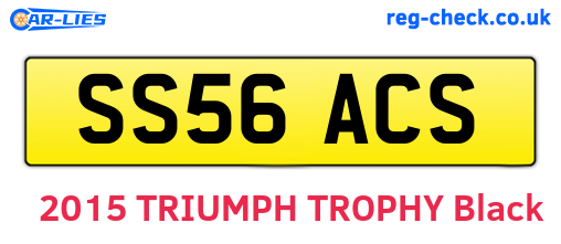 SS56ACS are the vehicle registration plates.