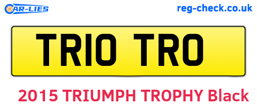 TR10TRO are the vehicle registration plates.