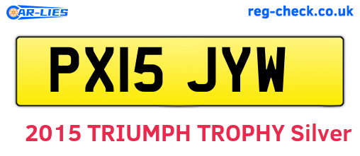 PX15JYW are the vehicle registration plates.