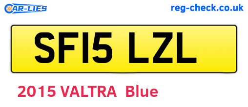 SF15LZL are the vehicle registration plates.