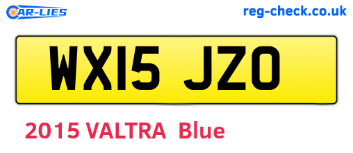 WX15JZO are the vehicle registration plates.