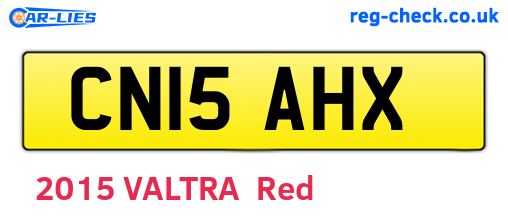 CN15AHX are the vehicle registration plates.