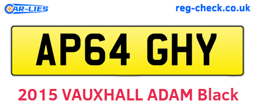AP64GHY are the vehicle registration plates.
