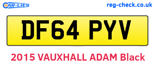 DF64PYV are the vehicle registration plates.