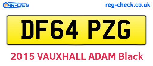 DF64PZG are the vehicle registration plates.
