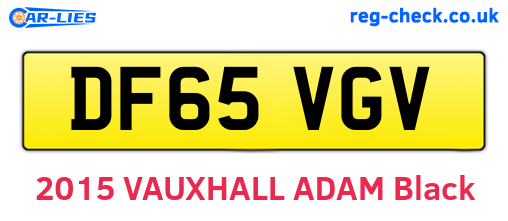 DF65VGV are the vehicle registration plates.