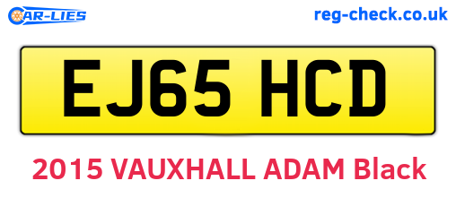 EJ65HCD are the vehicle registration plates.