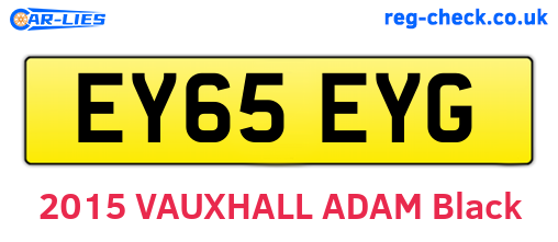 EY65EYG are the vehicle registration plates.