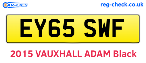 EY65SWF are the vehicle registration plates.