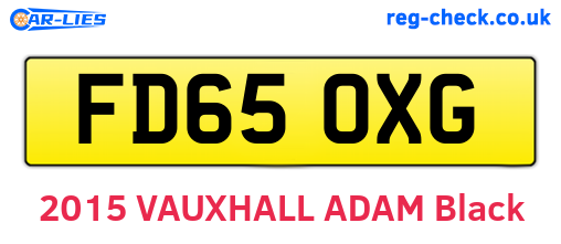 FD65OXG are the vehicle registration plates.