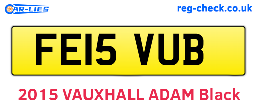 FE15VUB are the vehicle registration plates.