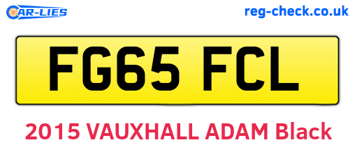 FG65FCL are the vehicle registration plates.