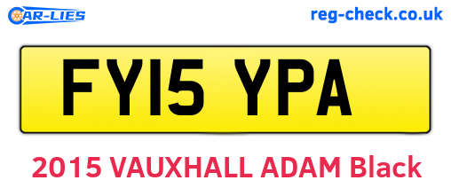 FY15YPA are the vehicle registration plates.