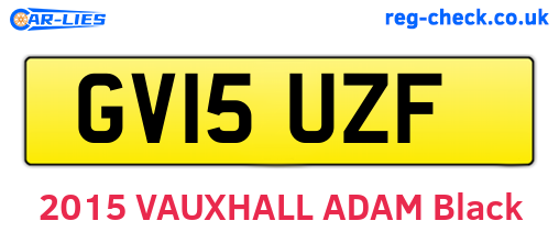 GV15UZF are the vehicle registration plates.