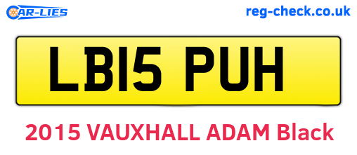 LB15PUH are the vehicle registration plates.