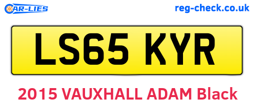 LS65KYR are the vehicle registration plates.