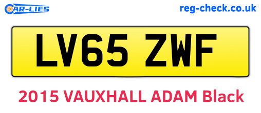 LV65ZWF are the vehicle registration plates.