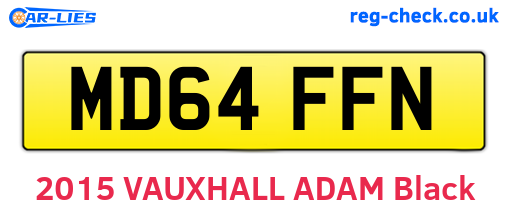 MD64FFN are the vehicle registration plates.