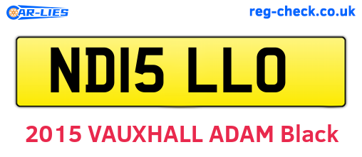 ND15LLO are the vehicle registration plates.