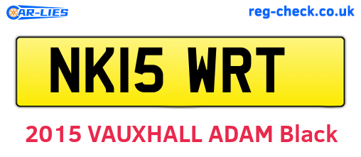 NK15WRT are the vehicle registration plates.