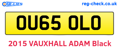 OU65OLO are the vehicle registration plates.