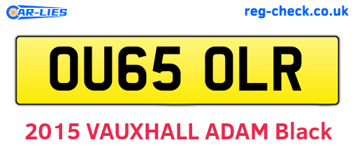 OU65OLR are the vehicle registration plates.
