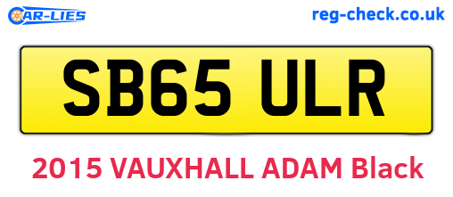 SB65ULR are the vehicle registration plates.