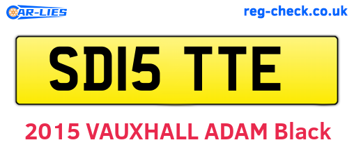 SD15TTE are the vehicle registration plates.