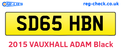 SD65HBN are the vehicle registration plates.