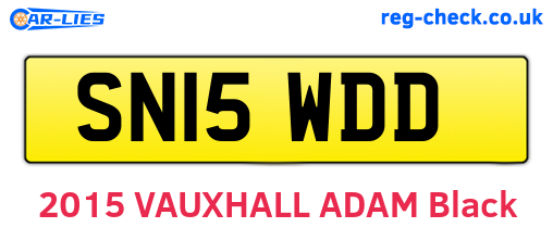SN15WDD are the vehicle registration plates.