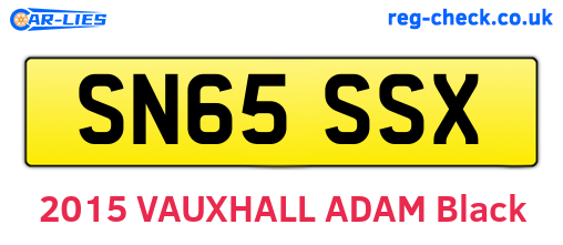 SN65SSX are the vehicle registration plates.