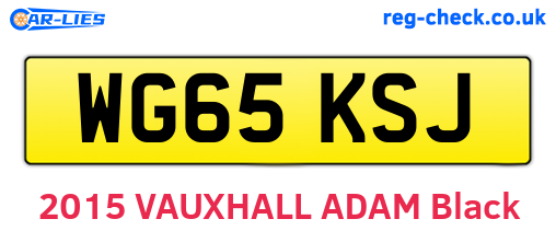WG65KSJ are the vehicle registration plates.