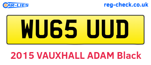 WU65UUD are the vehicle registration plates.