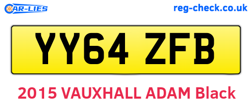 YY64ZFB are the vehicle registration plates.