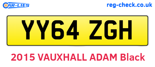 YY64ZGH are the vehicle registration plates.
