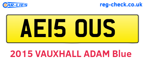 AE15OUS are the vehicle registration plates.