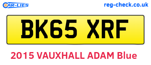 BK65XRF are the vehicle registration plates.