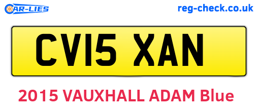 CV15XAN are the vehicle registration plates.