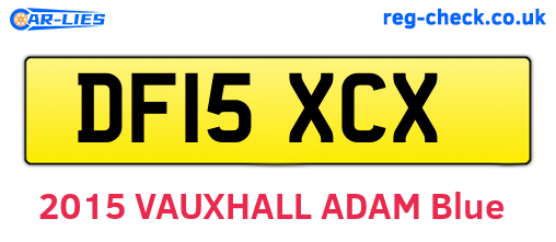 DF15XCX are the vehicle registration plates.