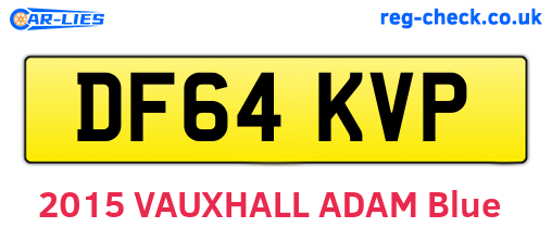 DF64KVP are the vehicle registration plates.