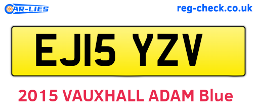 EJ15YZV are the vehicle registration plates.