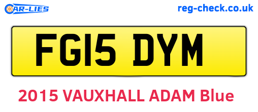 FG15DYM are the vehicle registration plates.