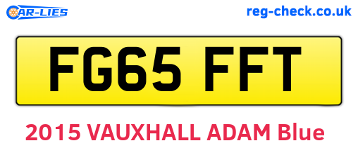 FG65FFT are the vehicle registration plates.