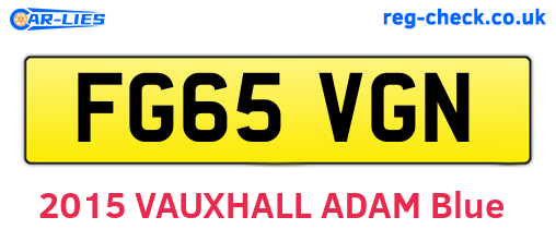 FG65VGN are the vehicle registration plates.
