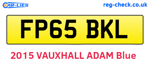 FP65BKL are the vehicle registration plates.