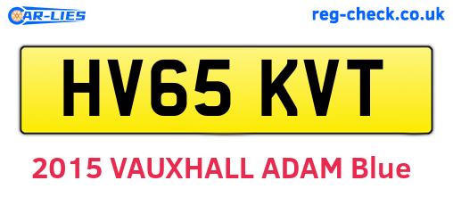 HV65KVT are the vehicle registration plates.